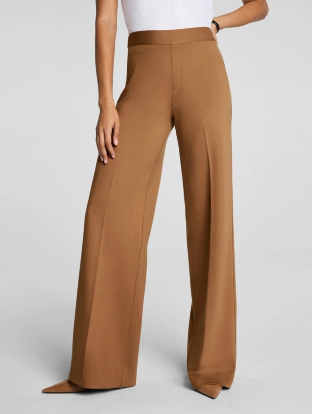 SPANX PerfectFit Ponte Wide Leg Pant Maplewood Pull On Career Workwear MP